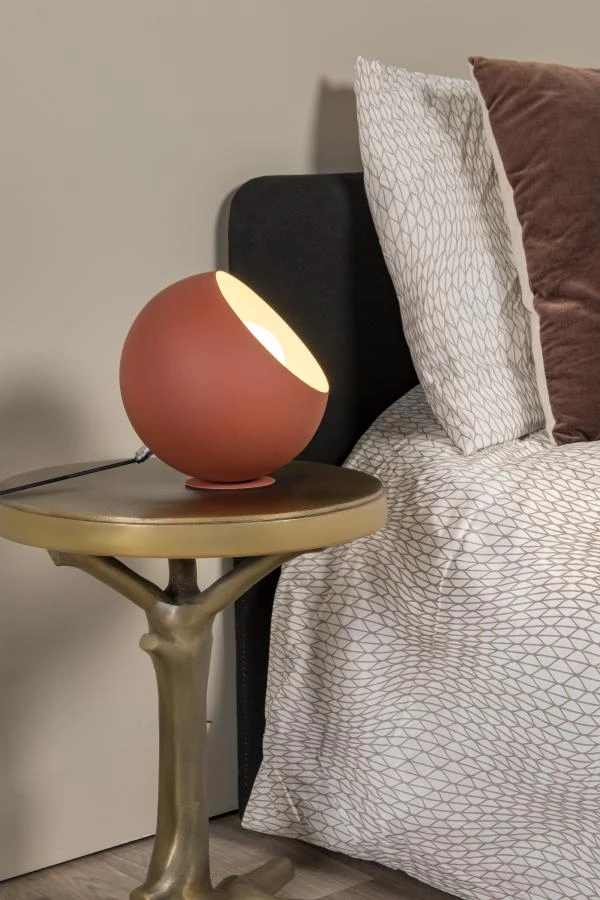 Lucide DOREDOS - Lampe de table - Ø 20 cm - 1xE27 - Terre cuite - ambiance 1